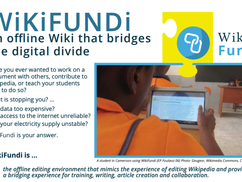 WikiFundi – closing the digital divide offline