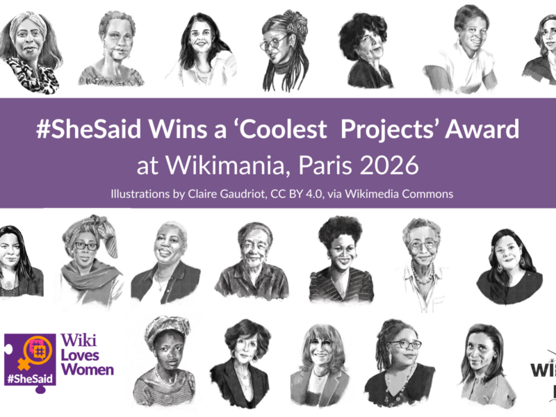 #SheSaid is celebrated at the ‘Coolest Projects’ session at Wikimania Paris