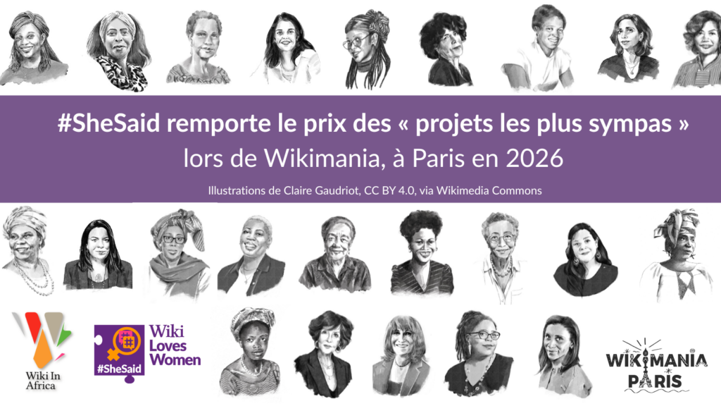 #SheSaid est à l&rsquo;honneur lors de la session « Coolest Projects » de Wikimania Paris