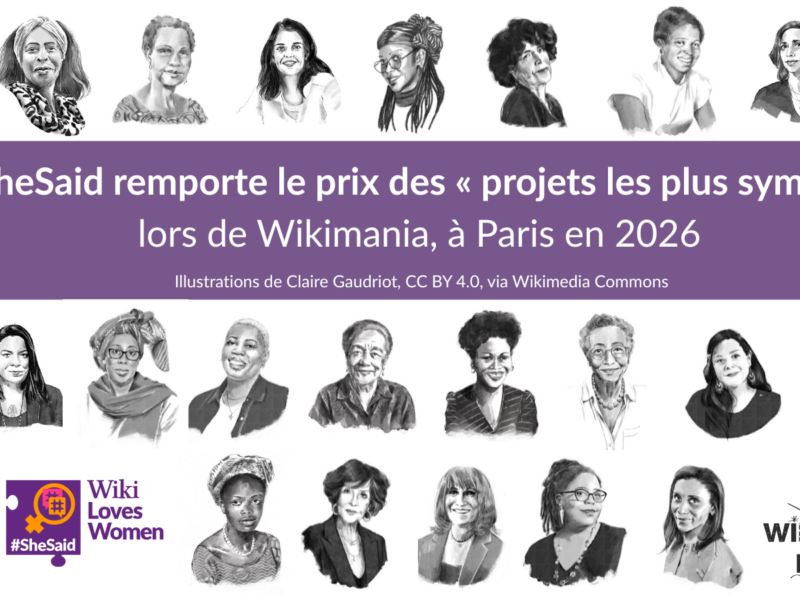 #SheSaid est à l&rsquo;honneur lors de la session « Coolest Projects » de Wikimania Paris